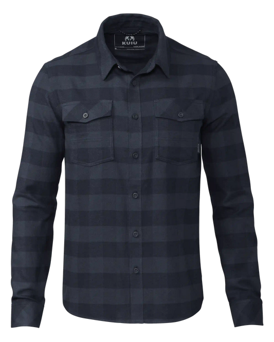 Outlet Field Flannel Shirt | Steel Blue Buffalo Check