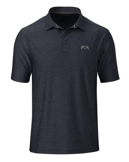 KUIU Performance Polo | Heather Steel Blue