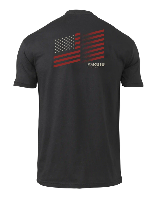 KUIU Retro Flag Fade T-Shirt | Black
