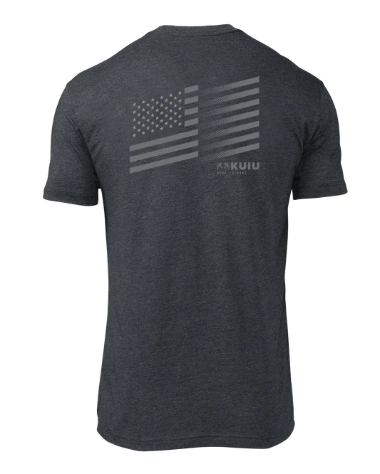 KUIU Solid Flag Fade T-Shirt | Charcoal