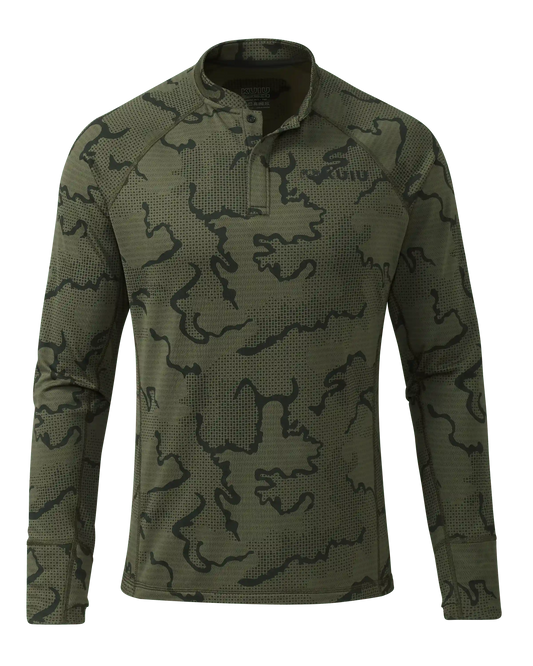 Outlet Ridgepoint Fleece Henley | Olive Tonal